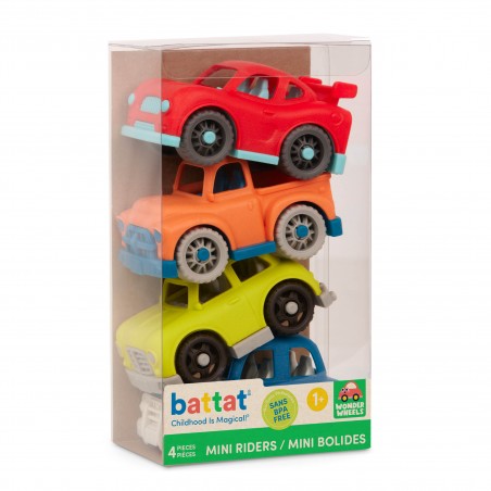 Zestaw 4 małych autek MINI RIDERS kabriolet  - Wonder Wheels