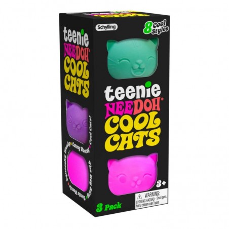 Schylling gniotki Kotki sensoryczne 3 szt. Teenie Needoh Cool Cats
