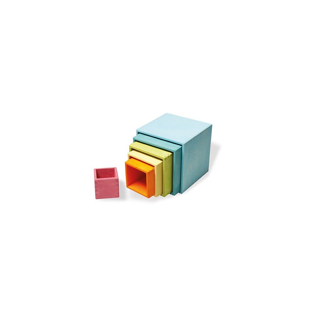 Grimm's - 6 szt. pastelowe drewniane pudełka