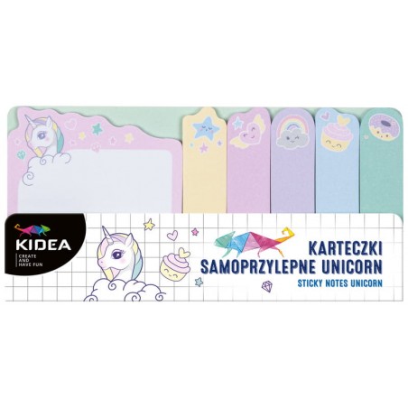 Karteczki samoprzylepne notesiki Jednorożce - Kidea