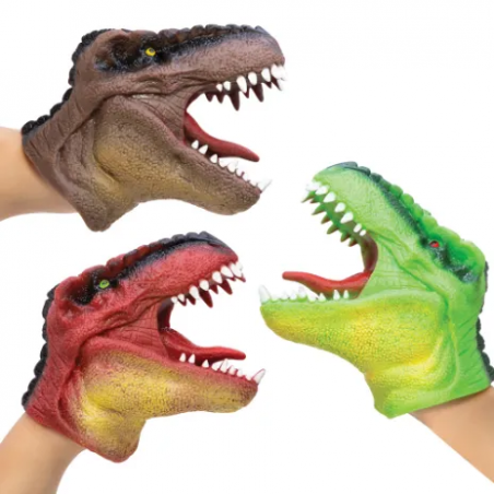 Dinozaur gumowa pacynka na rękę Rex Schylling