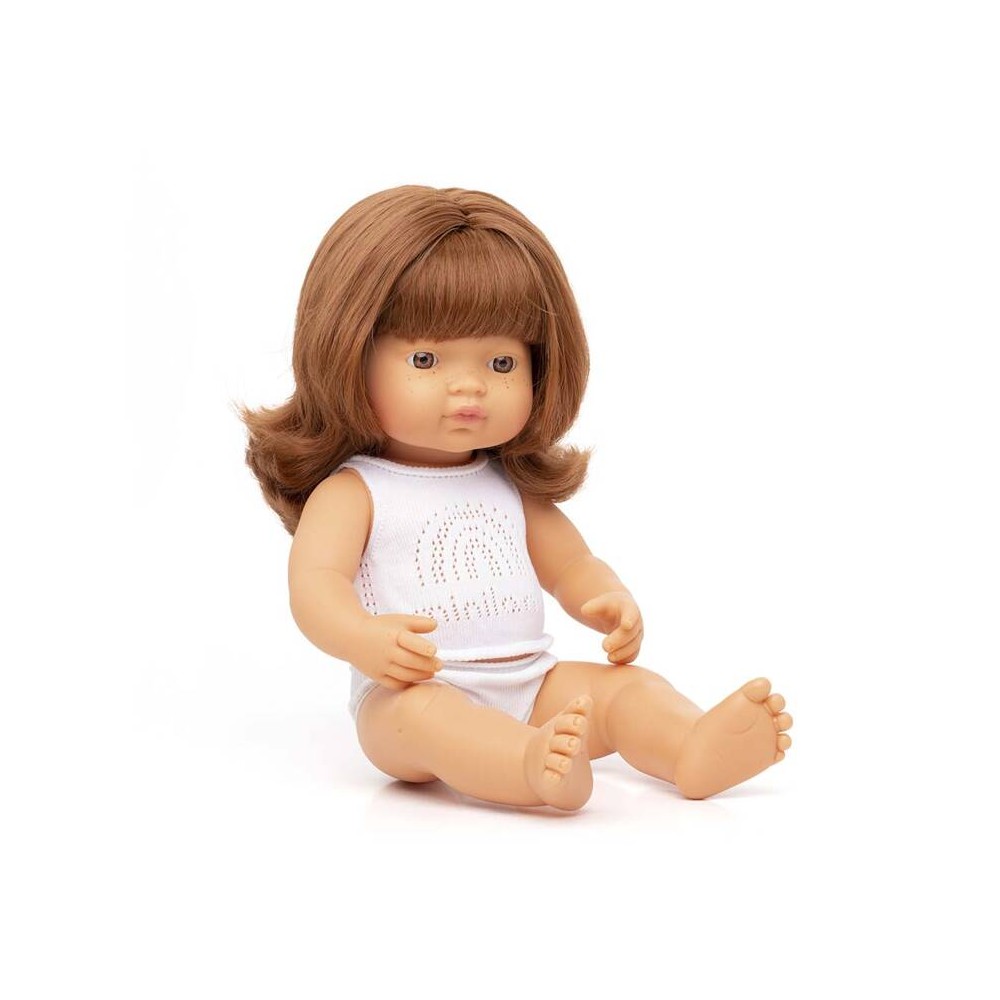 Pachnąca Lalka Dziewczynka Europejka Rude włosy 38cm - Miniland Doll