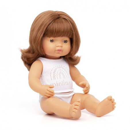 Pachnąca Lalka Dziewczynka Europejka Rude włosy 38cm - Miniland Doll