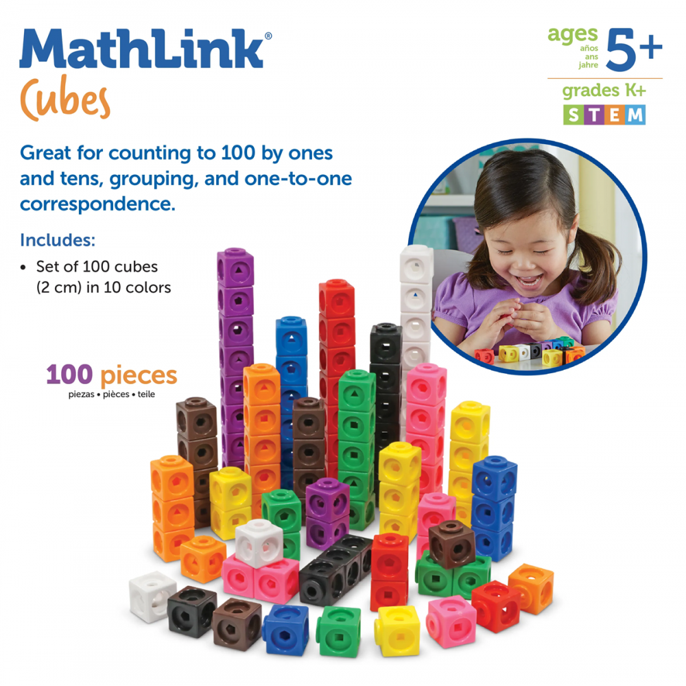 Klocki matematyczne 100 el. MathLink Learning Resources