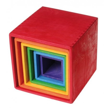 Grimm's - 6 szt. kolorowe drewniane pudełka