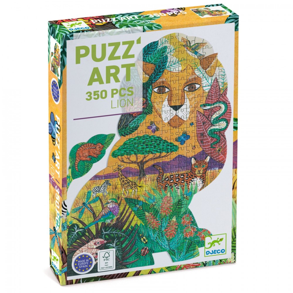 Puzzle artystyczne w kształcie Lwa 350 el. - Djeco