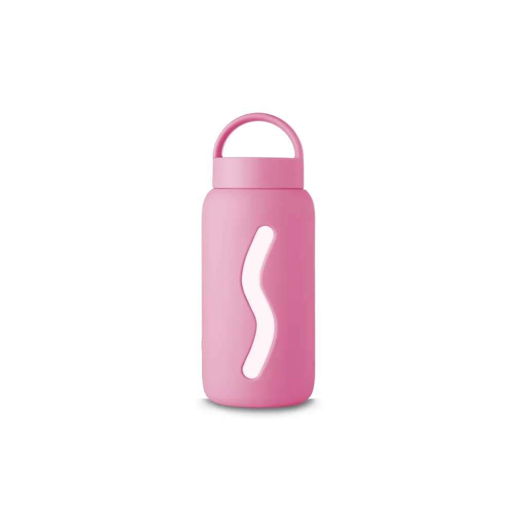 Szklany bidon w silikonowej osłonie 500ml Flamingo Pink Muuki