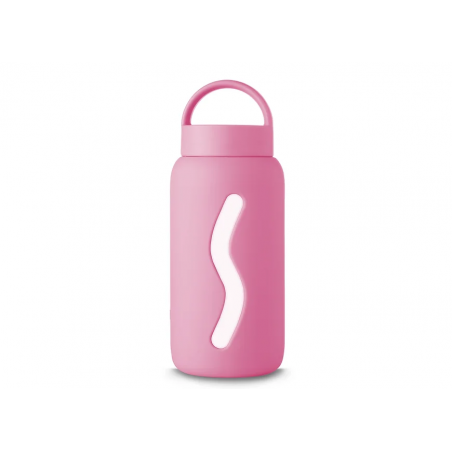 Szklany bidon w silikonowej osłonie 500ml Flamingo Pink Muuki