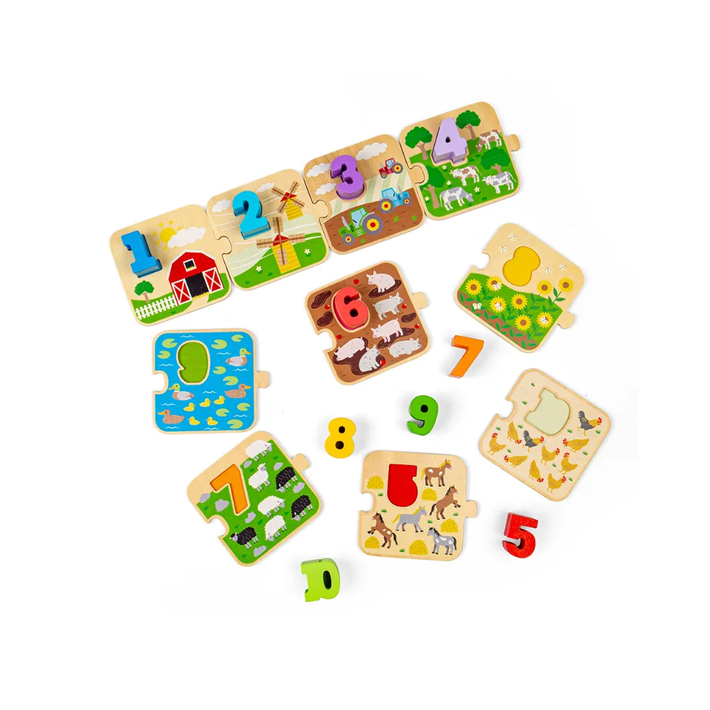 Nauka liczenia układanka puzzle Bigjigs Toys