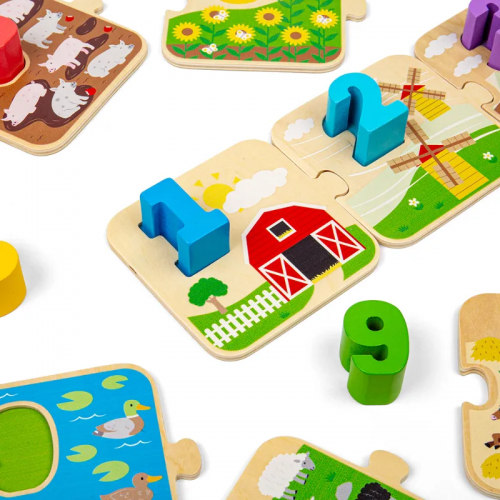 Nauka liczenia układanka puzzle Bigjigs Toys