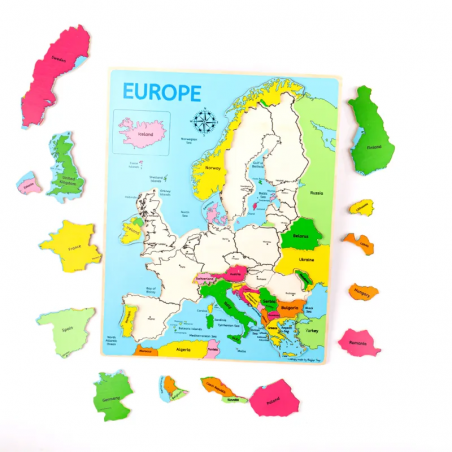 Europa puzzle z krajami Bigjigs Toys