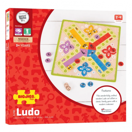 Gra planszowa Ludo Chińczyk obrazkowa Bigjigs