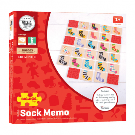 Skarpetki gra pamięciowa Sock Memo Bigjigs Toys