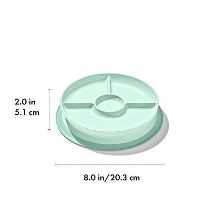 Talerzyk z przegródkami i przyssawką zielony OXO