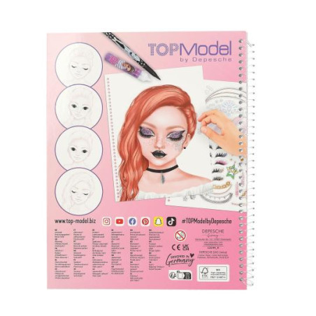 TOPModel Make-Up notes z naklejkami makijaż