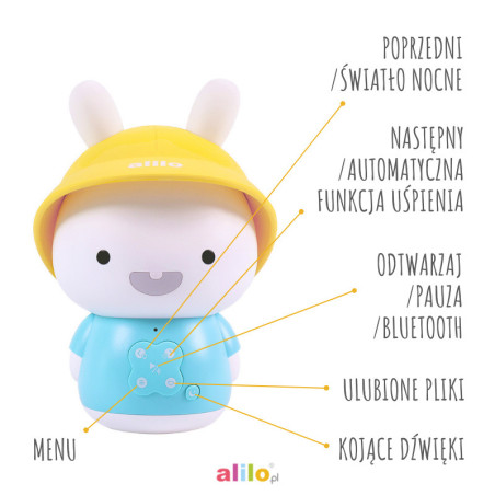 Alilo muzyka bajki nauka Króliczek Baby Bunny G9S+ różowy