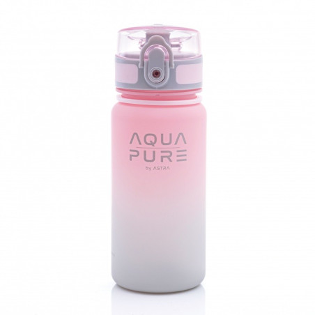 Bidon dziecięcym z miarką 400 ml różowy Aqua Pure by Astra