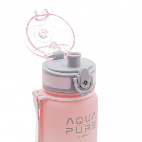 Bidon dziecięcym z miarką 400 ml różowy Aqua Pure by Astra