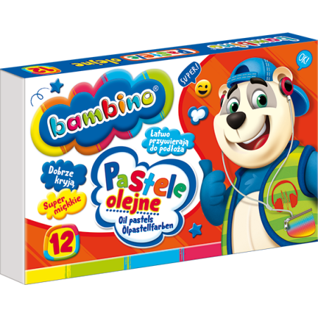 Pastele olejne BAMBINO, 12 kolorów