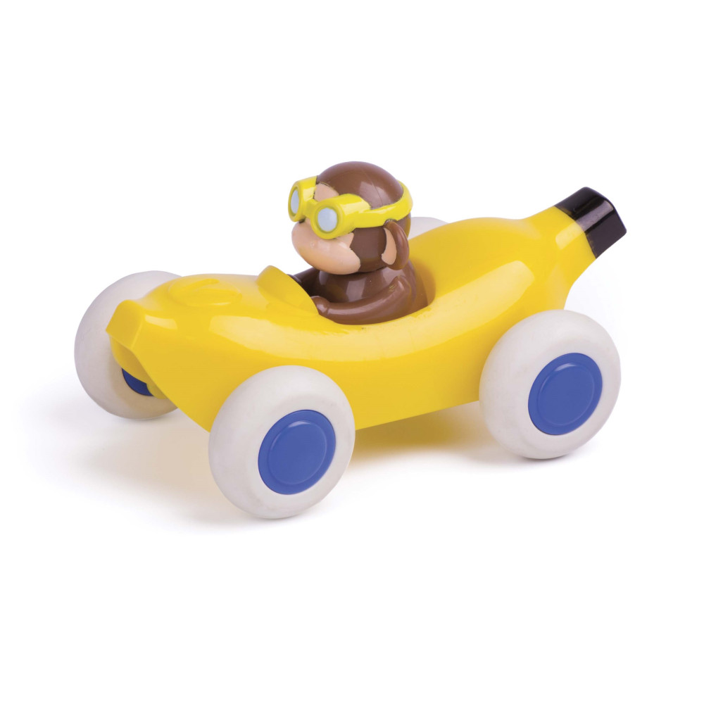 Wesołe autka wyścigówka banan z małpką Viking Toys