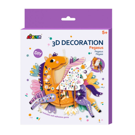 Dekoracja 3D koń pegaz zrób sam DIY Avenir