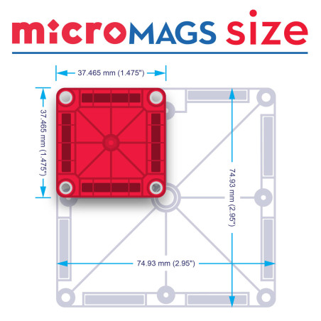 Klocki magnetyczne microMAGS 70 el. MAGNA-TILES