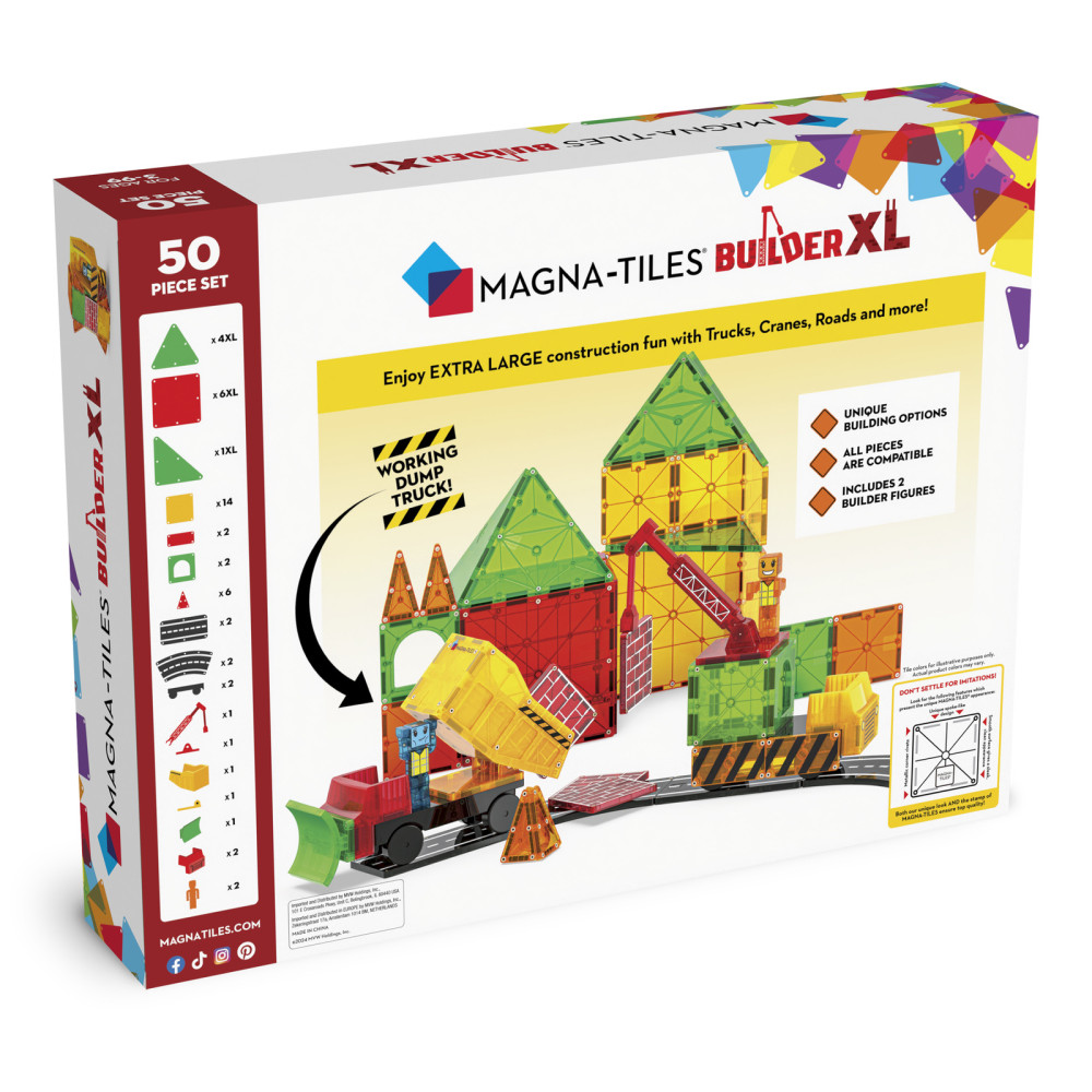 Klocki Magnetyczne Builder XL plac budowy MAGNA-TILES