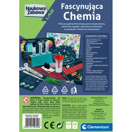 Fascynująca Chemia eksperymenty naukowe Clementoni