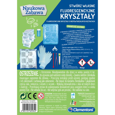 Fluorescencyjne kryształy laboratorium Clementoni