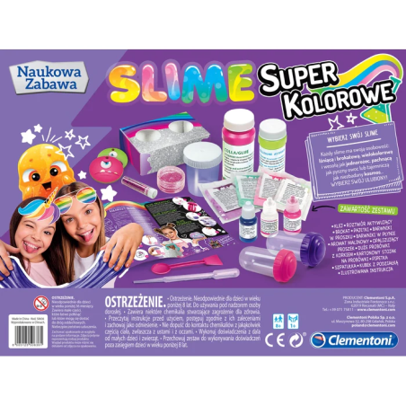 Super Kolorowe Slime laboratorium dla dzieci Clementoni