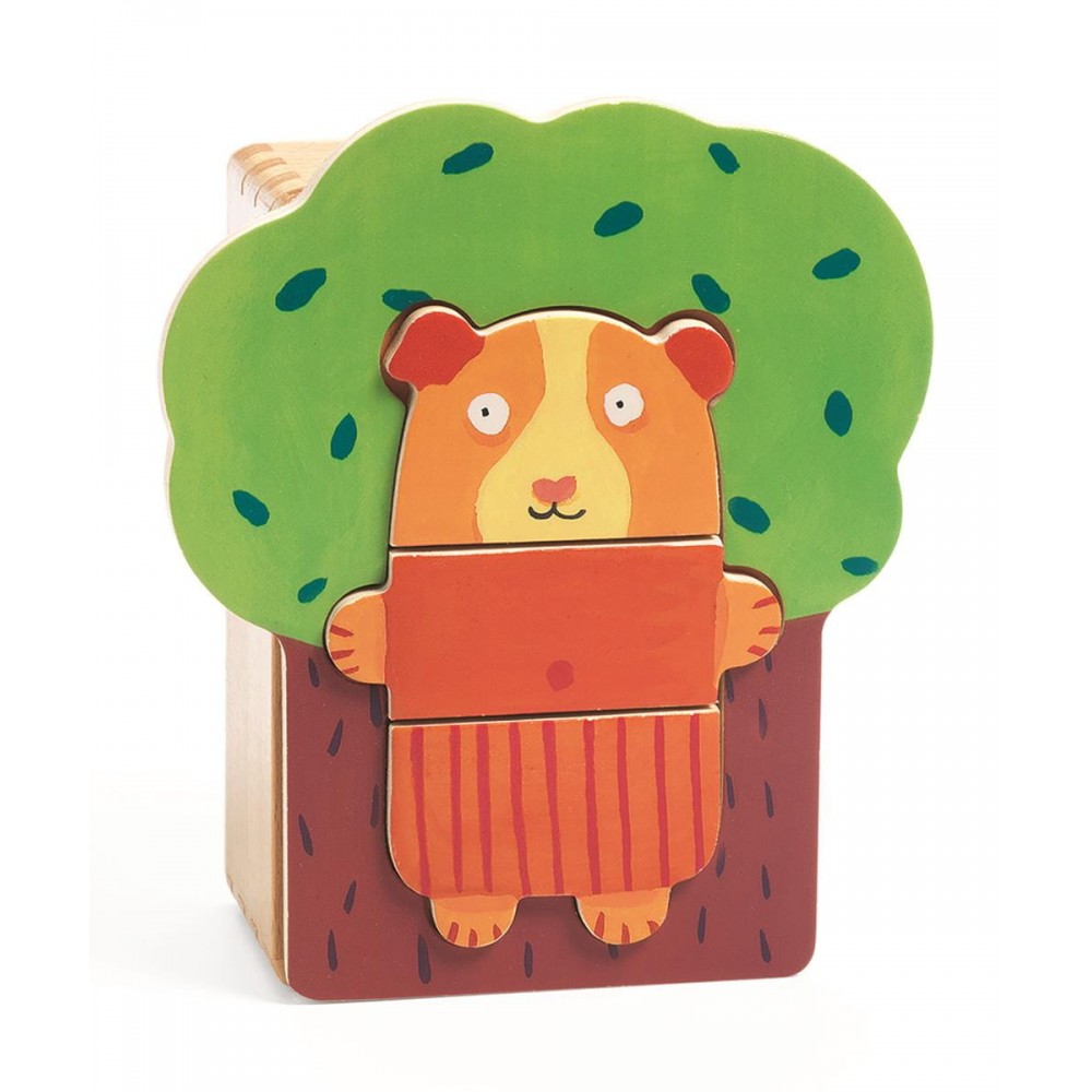Drewniana Układanka Puzzle Zwierzaki na Drzewie - Djeco