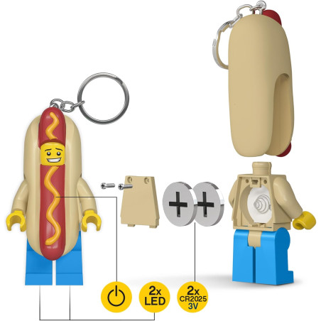 Lego breloczek z latarką człowiek Hot Dog 5005705