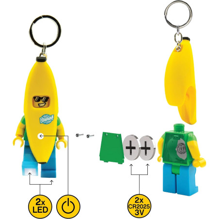 Lego breloczek z latarką człowiek Banan 5005706