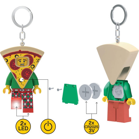 Lego breloczek z latarką LED ludzik Pizza KE176