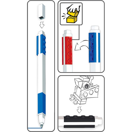 Lego Zestaw 3 długopisów żelowych 5005109