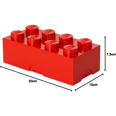 Lego pudełko klocek czerwony, lunchbox, piórnik, pojemnik