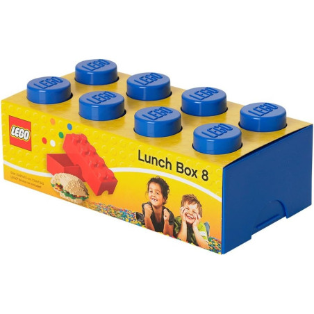 Lego pudełko klocek niebieski, lunchbox, piórnik, pojemnik