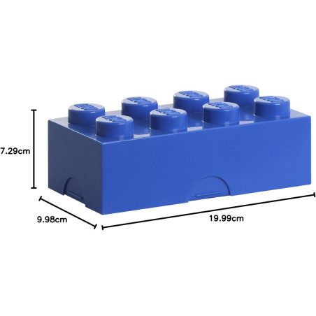 Lego pudełko klocek niebieski, lunchbox, piórnik, pojemnik