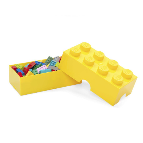 Lego pudełko klocek żółty, lunchbox, piórnik, pojemnik