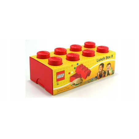 Lego pudełko klocek czerwony, lunchbox, piórnik, pojemnik