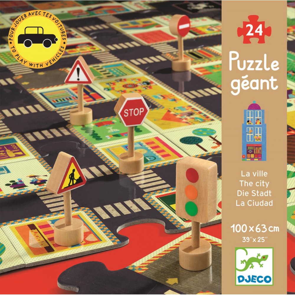 Puzzle Podłogowe Droga Ulice Miasto - Djeco