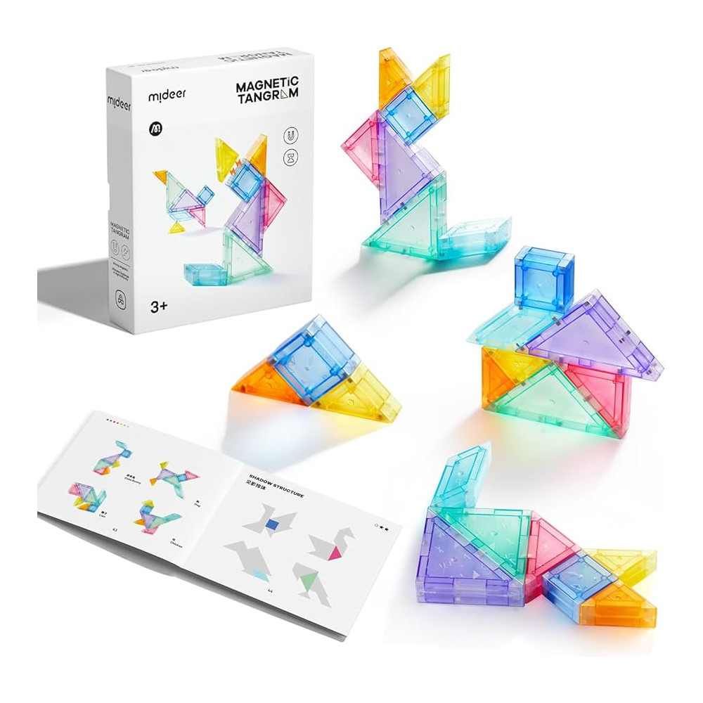 Tangram magnetyczny 3D z klepsydrą łamigłówka mideer