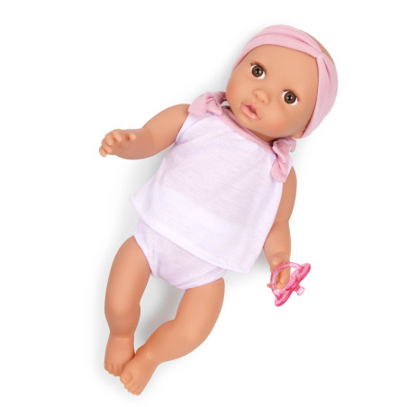 Lalka ze smoczkiem, w ubranku i opasce niemowlak 35,5 cm LullaBaby