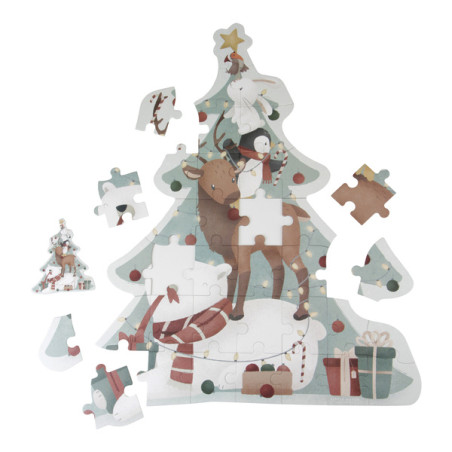 Świąteczne puzzle Choinka 35 el. X-mas Little Dutch