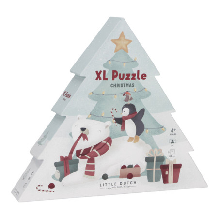 Świąteczne puzzle Choinka 35 el. X-mas Little Dutch