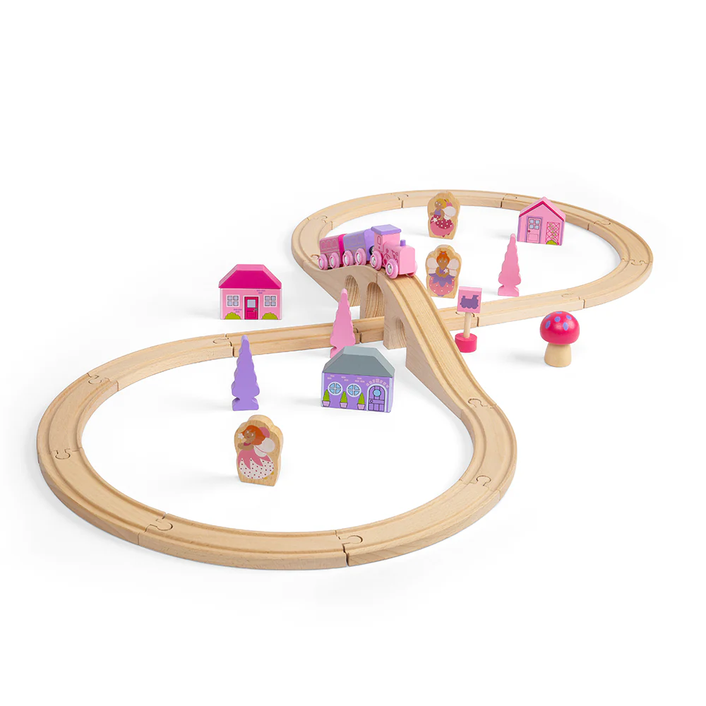 Pociąg i tory dla dziewczynek Wróżki 35 el. Bigjigs Rail