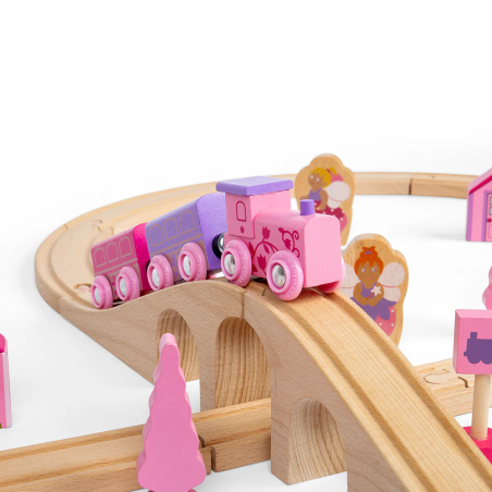 Pociąg i tory dla dziewczynek Wróżki 35 el. Bigjigs Rail