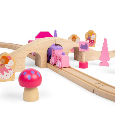 Pociąg i tory dla dziewczynek Wróżki 35 el. Bigjigs Rail