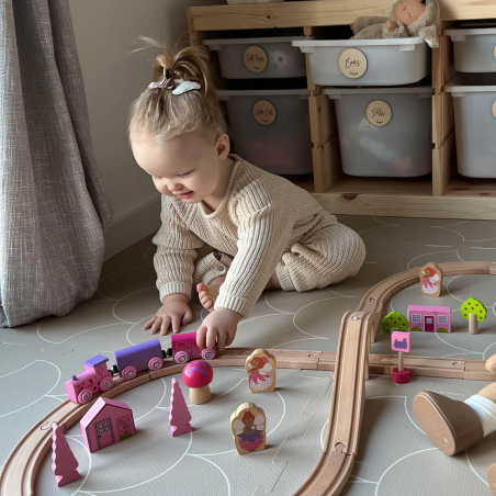 Pociąg i tory dla dziewczynek Wróżki 35 el. Bigjigs Rail