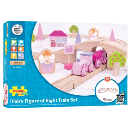 Pociąg i tory dla dziewczynek Wróżki 35 el. Bigjigs Rail